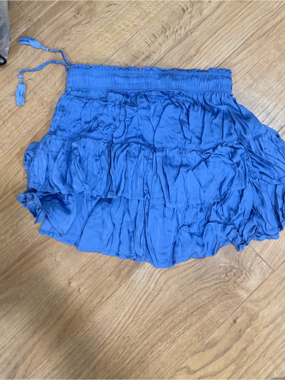 Bright Blue Ruffled Skirt - Picture 3 of 4